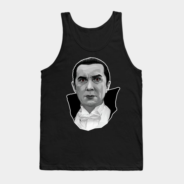 King of the Vampires (Grayscale Version) Tank Top by pentoolarts